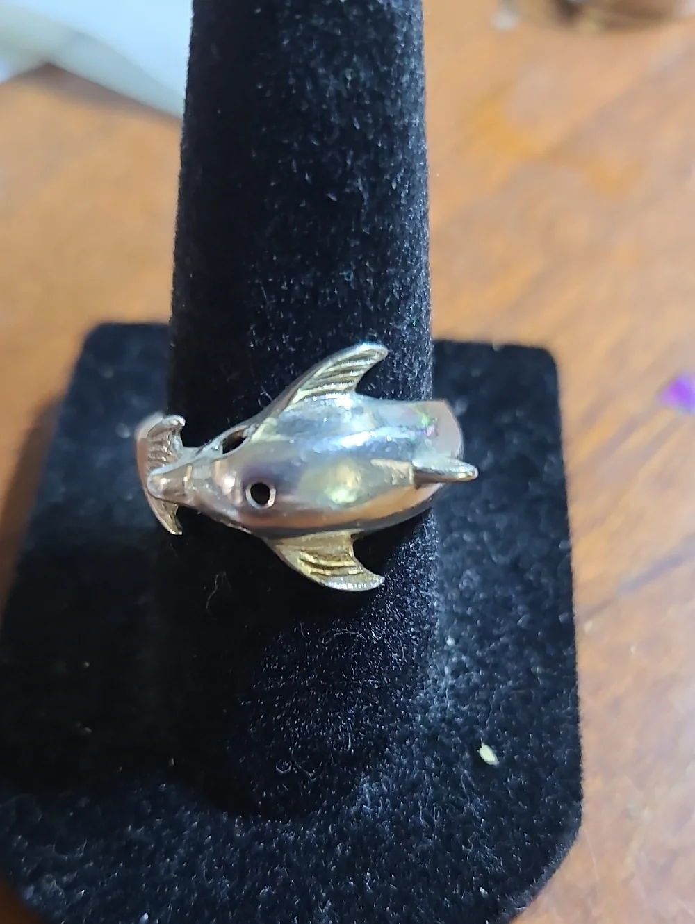 Sterling Silver Dolphin Fish Ring